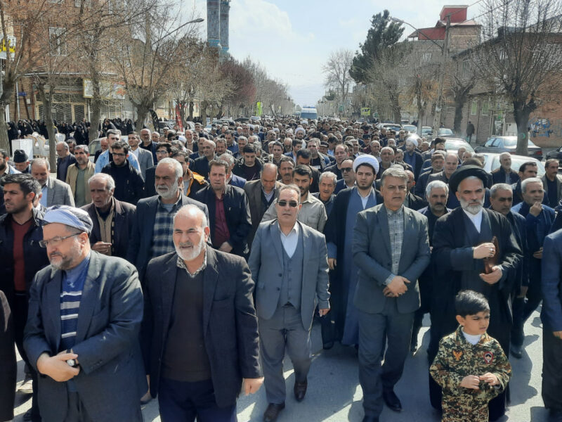 راهپیمایی حمایت از مردم غزه در سلماس