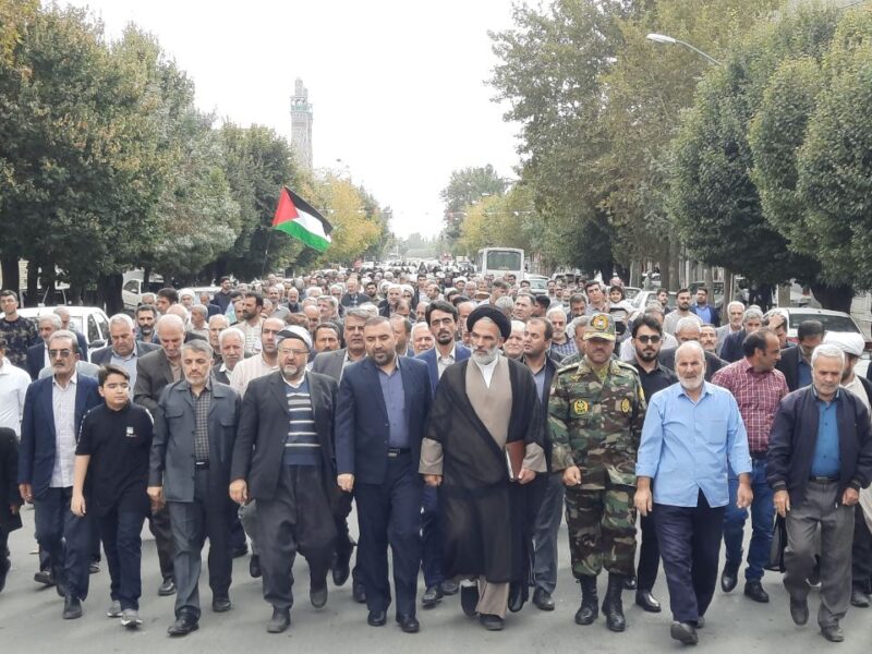 راهپیمایی مردم سلماس علیه جنایات اسرائیل