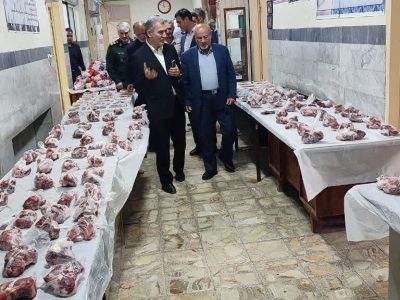 توزیع ۶۳۰ کیلو گوشت قربانی بین نیازمندان