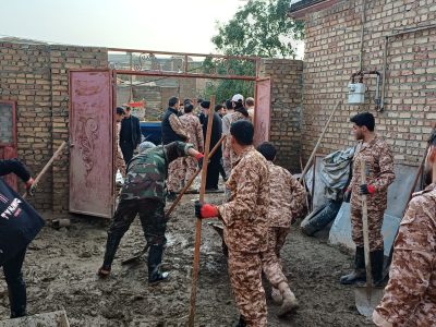  حضور فوری گروههای جهادی سپاه سلماس در مناطق سیلزده